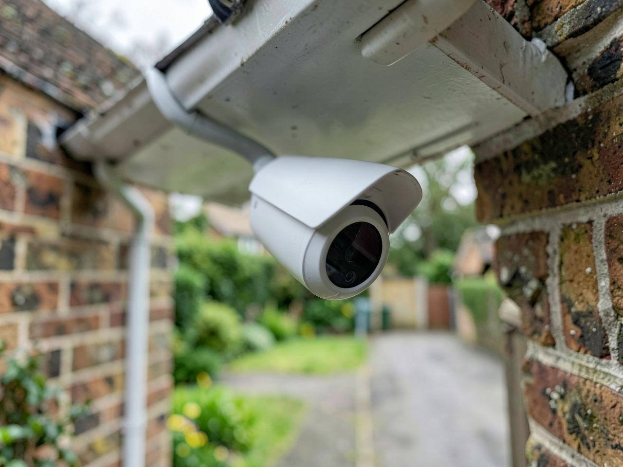 Security camera mounted on a property in Carterton